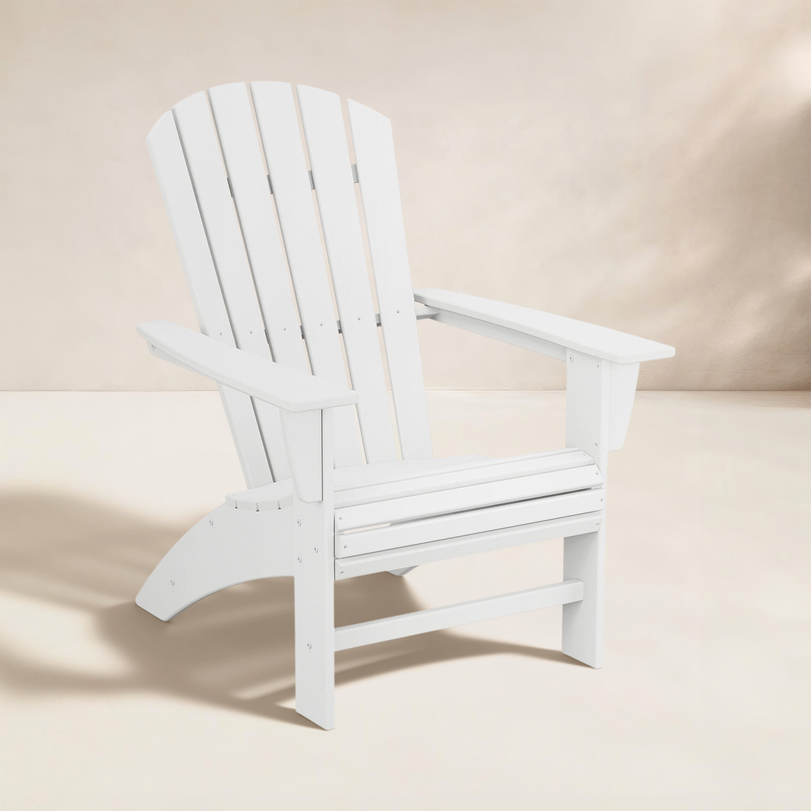 POLYWOOD® Nautical Adirondack Chair, White