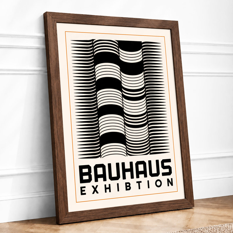 Bauhaus Exhibition Art Deco - Print, Walnut, A3 - 42.0 x 29.7 cm