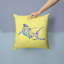  Coussin 14 "Blue Marlin on Yellow