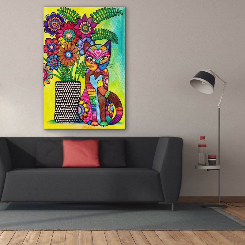 «Mums Flowers» par Hello Angel, art mural sur toile, H 60 po x l 40 po x P 1,5 po