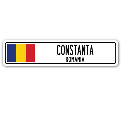 Plaque de rue en plastique robuste 4 po x 18 po Constanta Ro