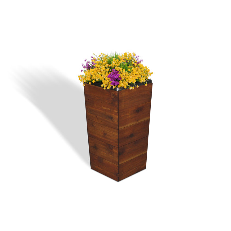 Boîte à fleurs en bois Campton, Moka, H 28 po x l 14 po x P 14 po
