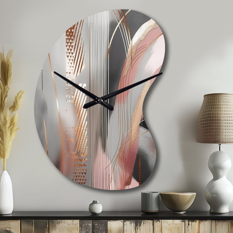 Horloge murale en forme de flèche rose, Petit