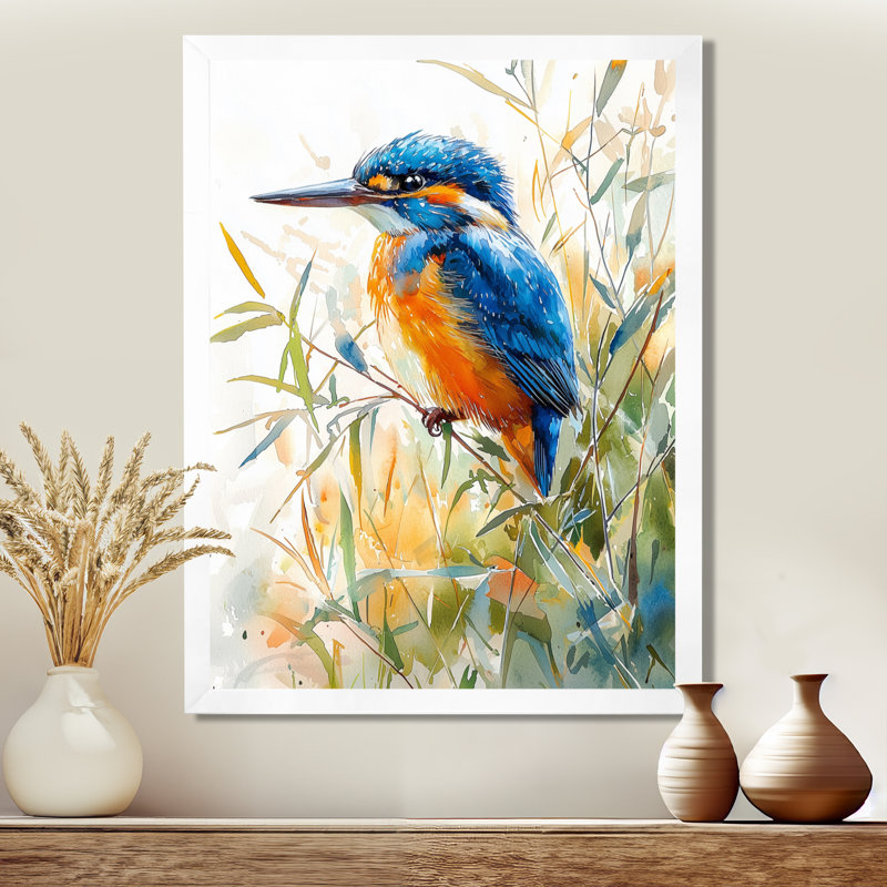 Clarke - Animals Wall Art, 32" H x 16" W, Single Picture Framed Print, White