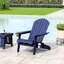 Chaise en bois bleue pour terrasse au bord de la piscine, avec porte-gobelets pliables - profondeur de 30,96 po, largeur de 36,71 po, hauteur de 34,68 po, détente extérieure de 22,08 lb, fonction profonde, large, haute,