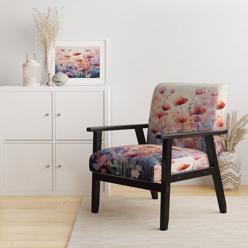 Fauteuil rembourré moderne Mauve Botanical Whispers IV