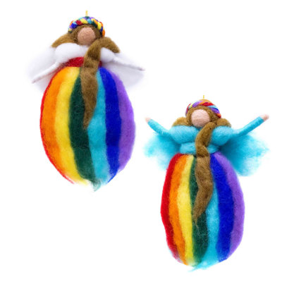 7'' Handmade Fabric Shatterproof Hanging Figurine Ornament