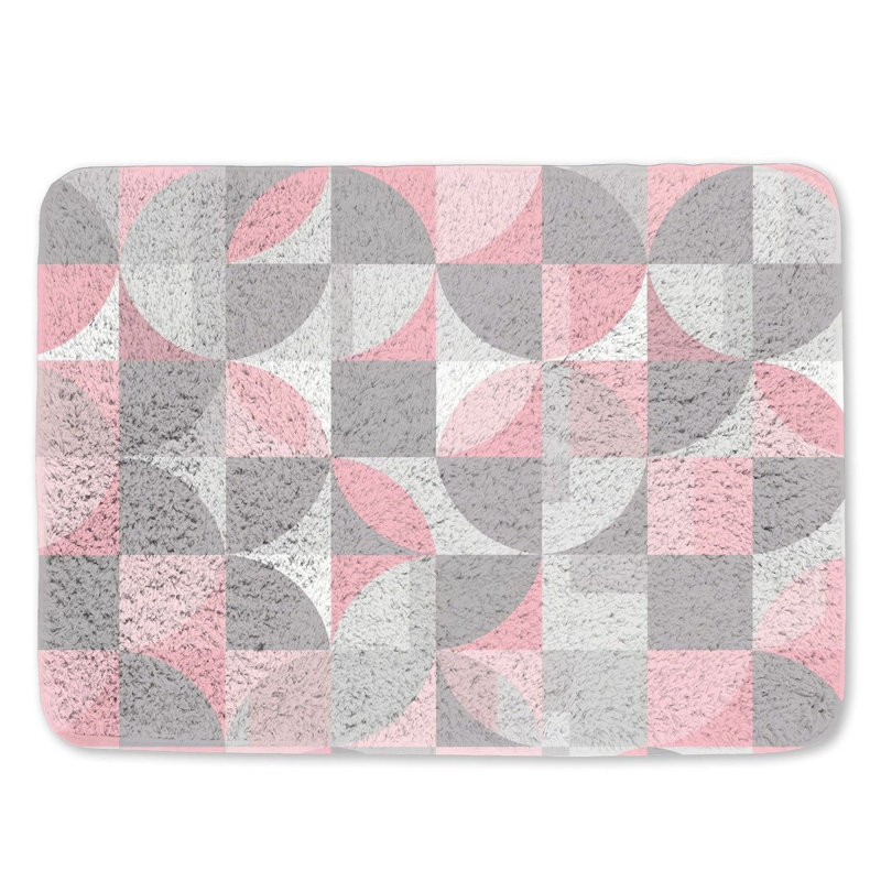Krystalle Microfiber / Microsuede Bath Mat, Single - 24" L x 17" W