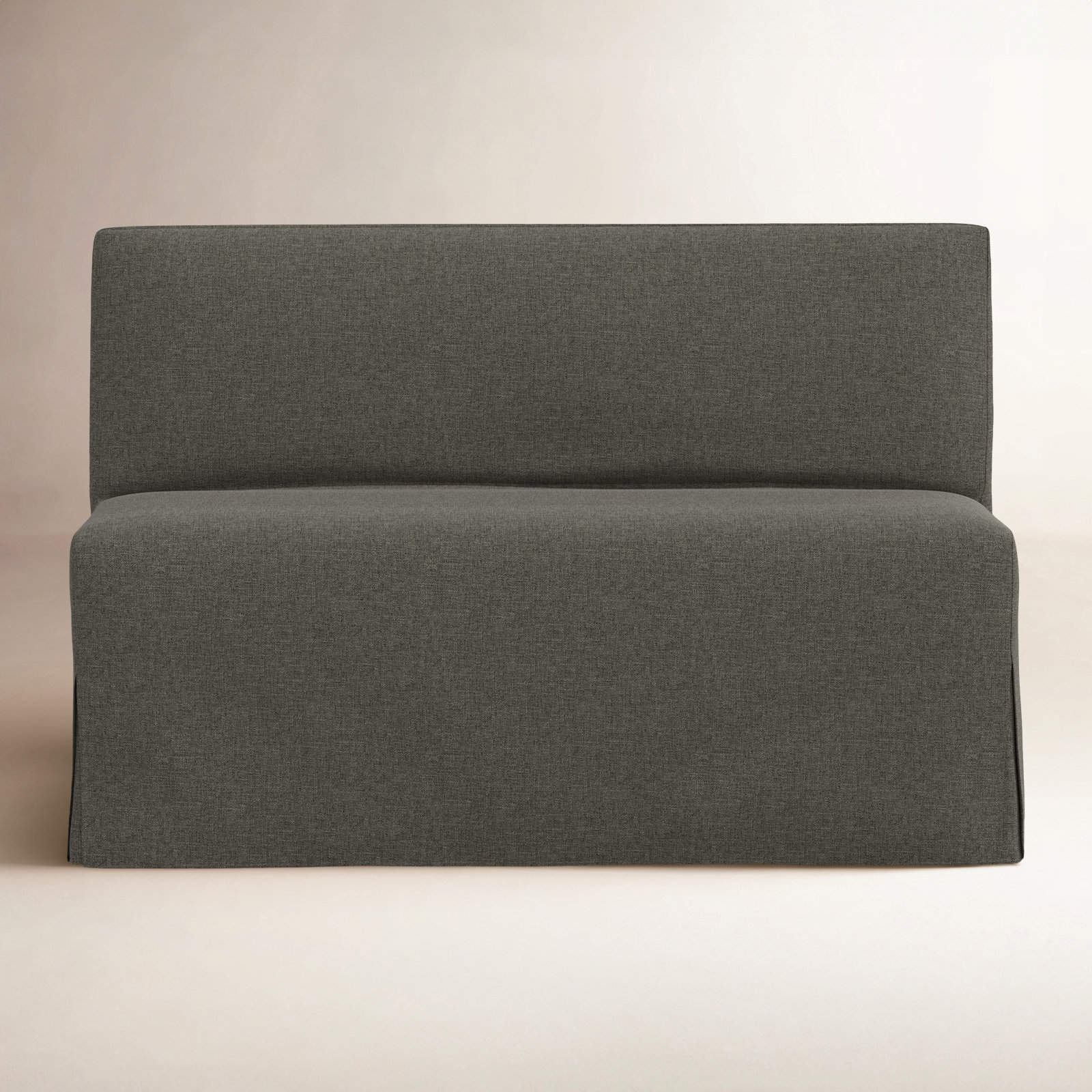Stoffer Home x Cloth & Co. Lindy Upholstered Bench, Zuma Charcoal Textured Linen