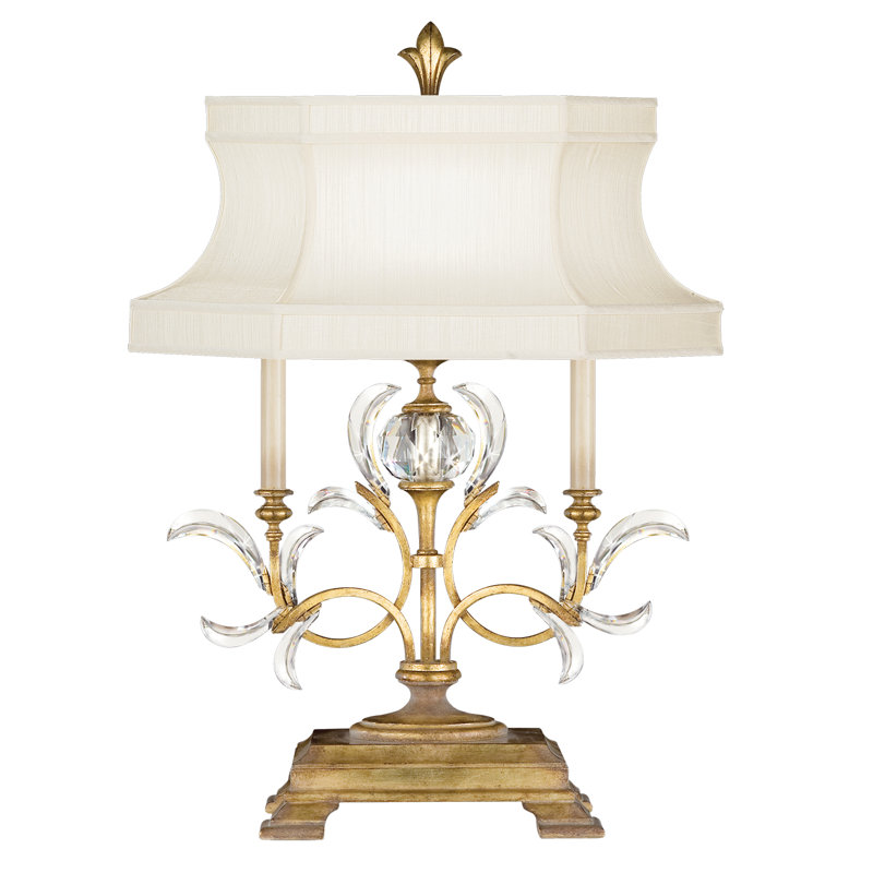 Beveled Arcs Table Lamp, Gold