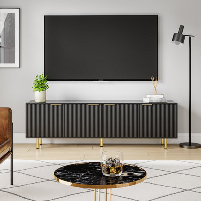 High Gloss TV Stand for TVs up to 70" by Latitude Run