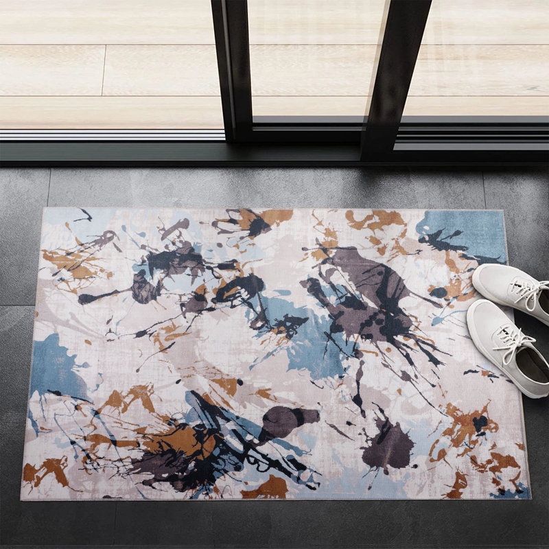 Abstract Cotton and Chenille Flatweave Area Rug, 200 x 300 cm