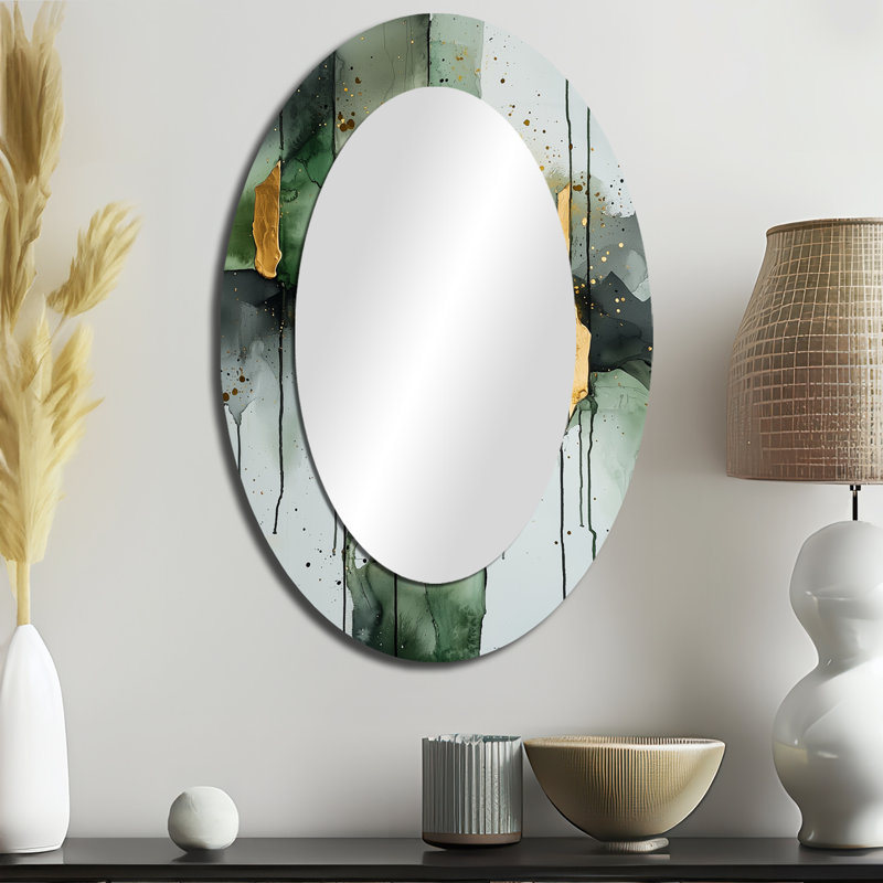 Miroir mural moderne et doré, 36 po x 24 po