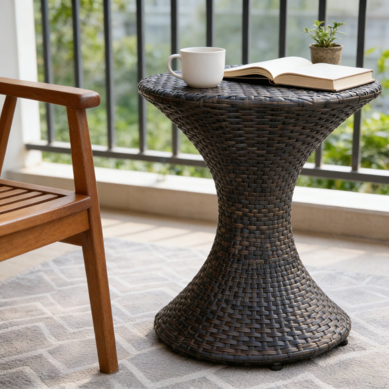 Outdoor Wicker Side Table