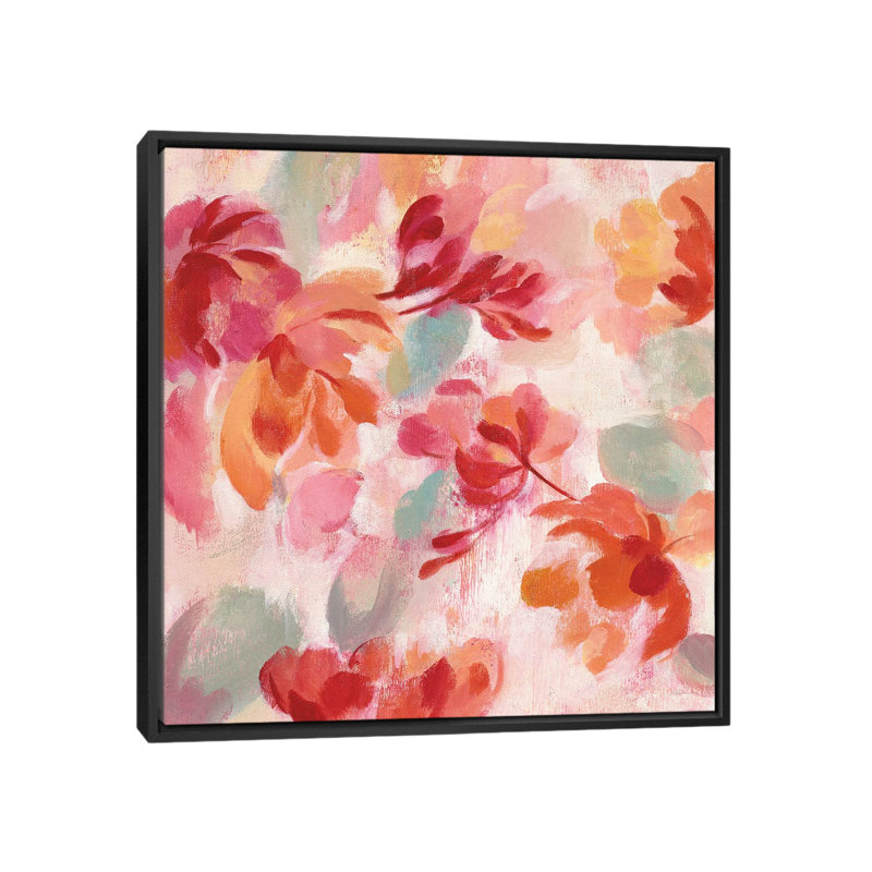 « spring galore ii », reproduction d’impression sur toile tendue, H 18 po x l 18 po x P 1,5 po, Toile avec cadre noir