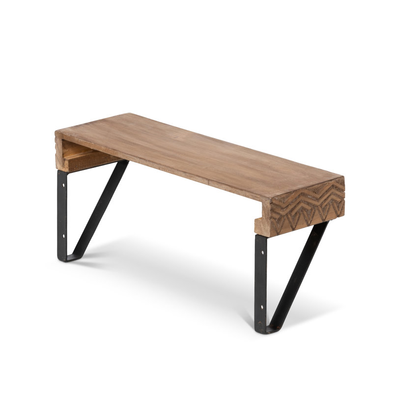 Wall Shelf, 7.25" H x 16" W x 5.5" D, Light Natural Brown