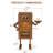 Robot-Shaped Solid Wood Nightstand with LED Light