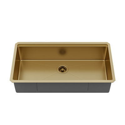 Évier de cuisine encastrable 36 po, cuve simple en acier inoxydable T304 de calibre 16 avec bol à mélanger et accessoires 36 po
