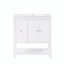 Meuble-lavabo simple 30 po avec plateau en céramique Calmers