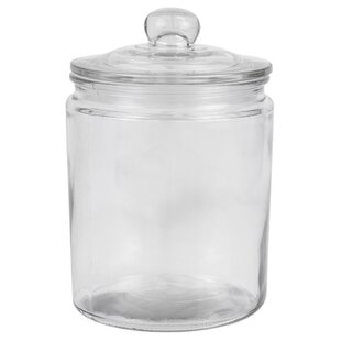 Whole Housewares 24 Ounce Clear Glass Storage Jar With Beech Wood Lid Set  of 2 Glass Canister With Airtight Lid Food Storage Jar