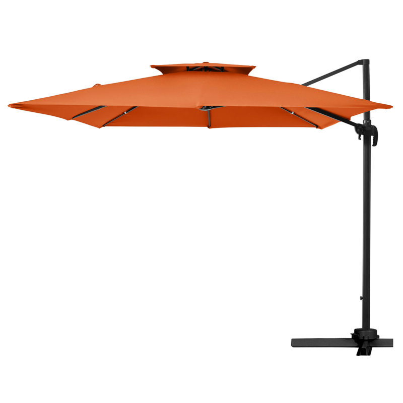 Parasol carré en porte-à-faux 9 pi Sizer, Purée de citrouille
