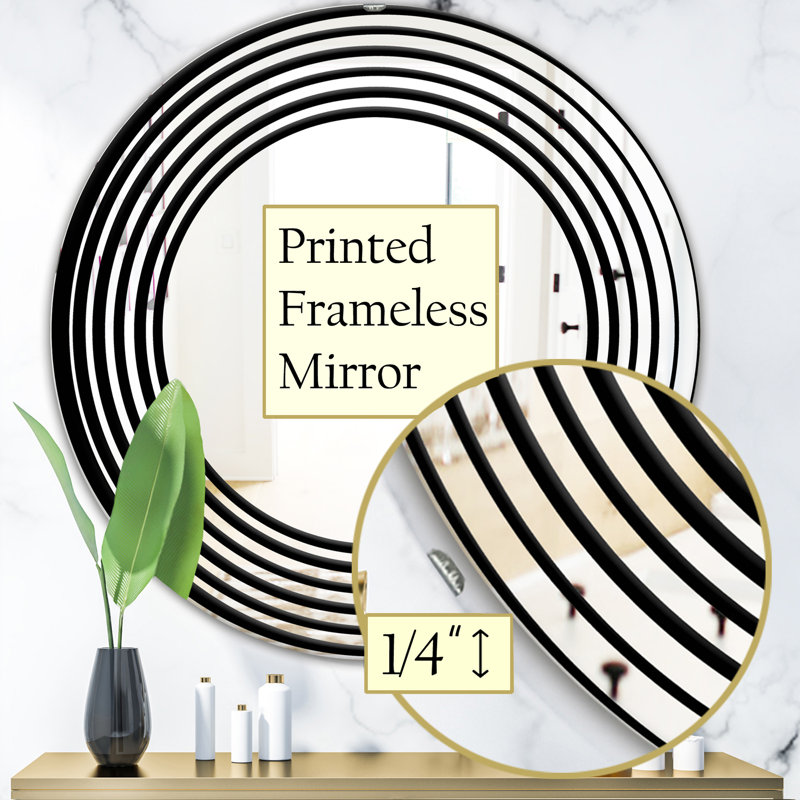 Abstract Spiral Accent Wall Mirror, 23.6" H x 23.6" W