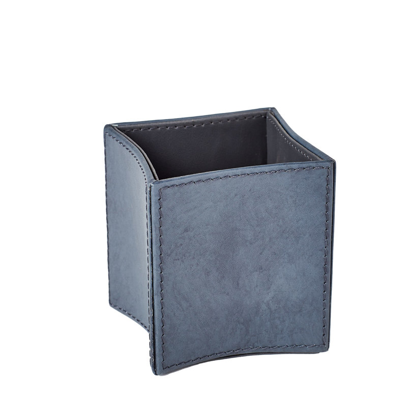 Coupe-crayons en cuir plié - Bleu délavé