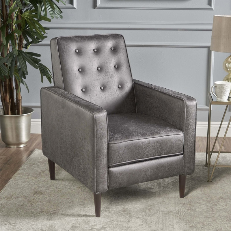 Fauteuil inclinable Aubrie, Polyester ardoise