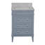 Ensemble de meuble-lavabo simple 24 po avec armoire bleu poudre et comptoir en marbre de Carrare Francfort-762033612-783222005