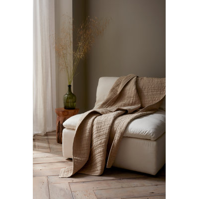 Channel Handstitched Organic Modern & Contemporary Organic Percale Quilt