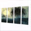 Hiver gris, blanc, clair de lune, arbre II - ensemble d'art sur toile fées-86953018