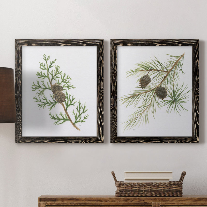 Winter Botanical III - ensemble de 2 reproductions d'art, H 20 po x l 17 po x P 1 po, H 31,5 po x l 47 po x P 1,5 po
