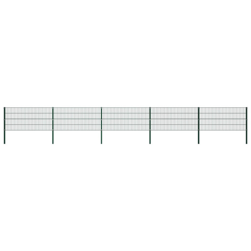 Mayssa 80cm H x 870cm W Green Metal Border Fence