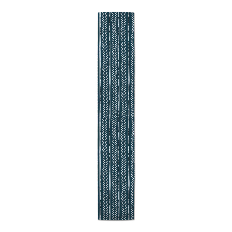 Geometric Cotton Blend Table Runner