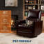 Fauteuil inclinable pivotant à 360 °, dossier haut en cuir synthétique, manuel-428593557