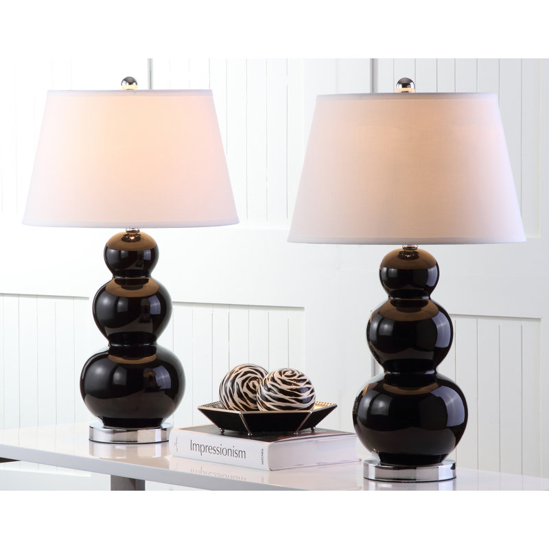 Ensemble de lampes de table Dearious, Noir
