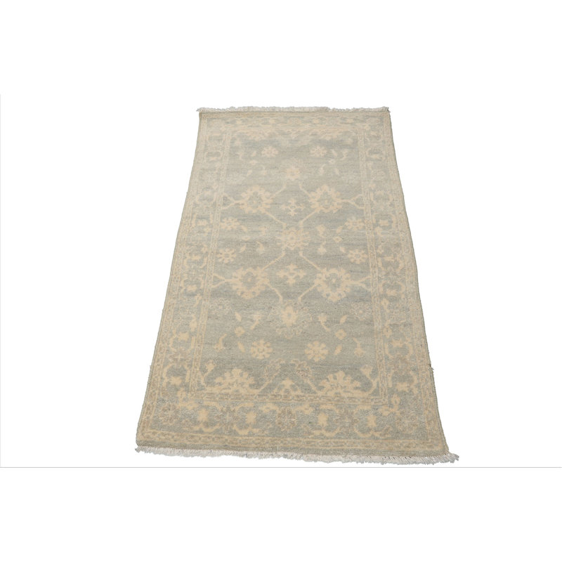 Tapis ivoire afghan en laine 3x5