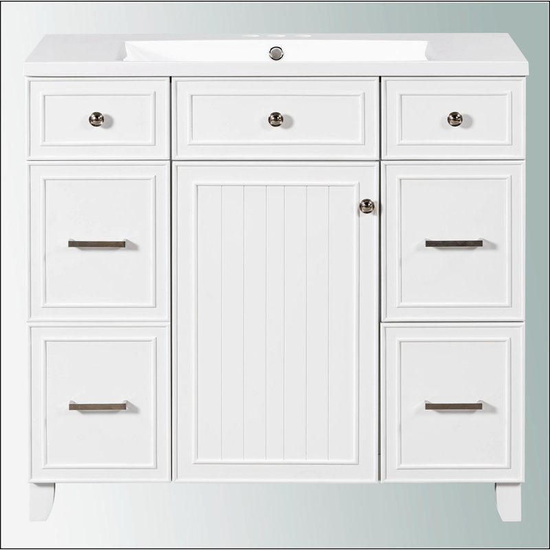 Ensemble de meuble-lavabo avec lavabo 36 po 36 po, Noir, noir, noir, noir