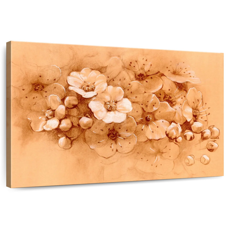 Harnek fleurs de printemps pastel orange