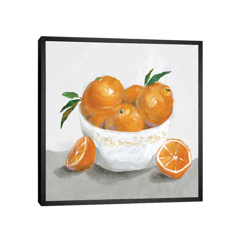 Oranges by Isabelle Z - Print on Canvas, 45.72 cm H x 45.72 cm W, Black Framed