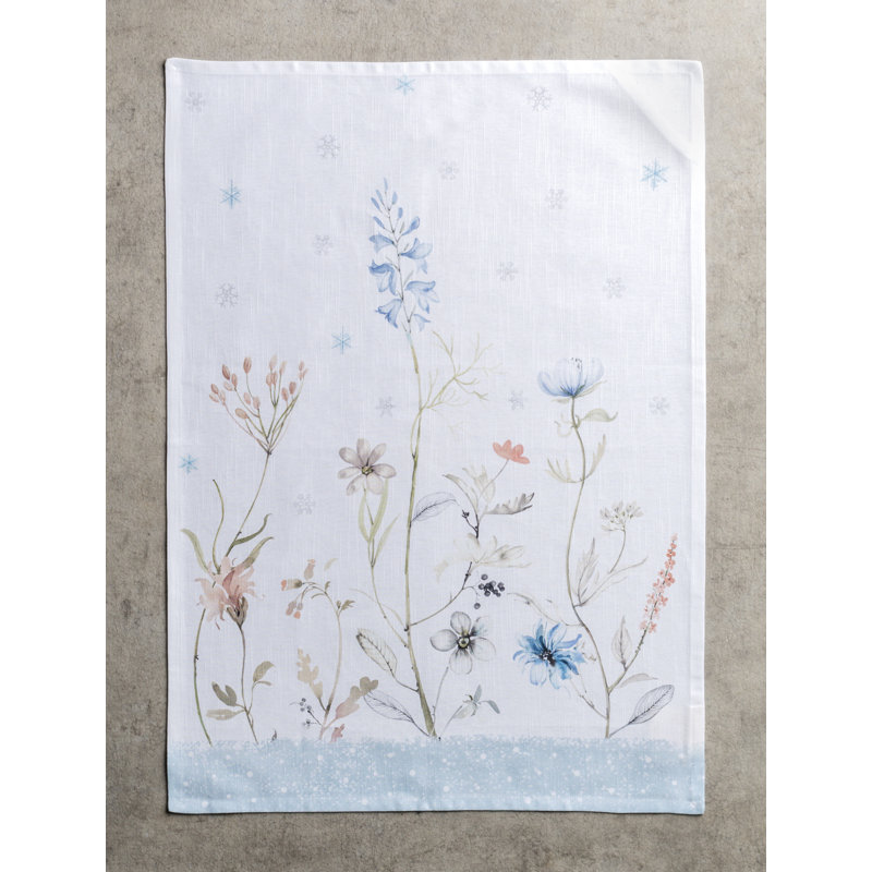 Ensemble de 3 serviettes à thé floral Ice