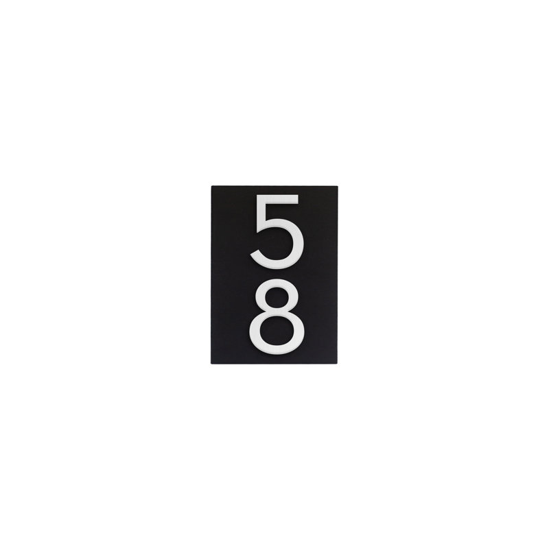 Small Simply Sweet Wall Address Plaque, Silver, Black