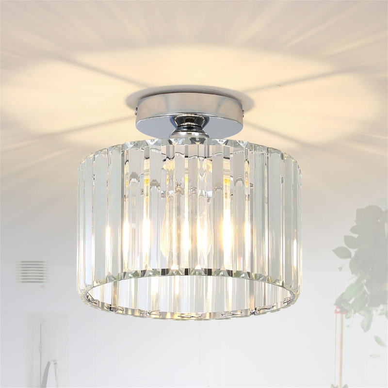 Aishlinn Crystal Flush Mount, Silver