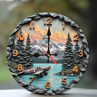 Horloge murale Mountain Lake