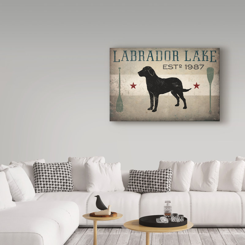 Reproduction d’art graphique sur toile, "Labrador Lake" par Ryan Fowler, H 12 po x l 19 po x P 2 po