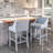 Upholstered Counter Stool with Solid Wood Frame-993758914