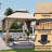 10' x 10' Heavy Duty Patio Gazebo with Extended Eaves - Stable Frame Double Roof Pavilion with Netting and Built-In Drainage-128935596-129392253