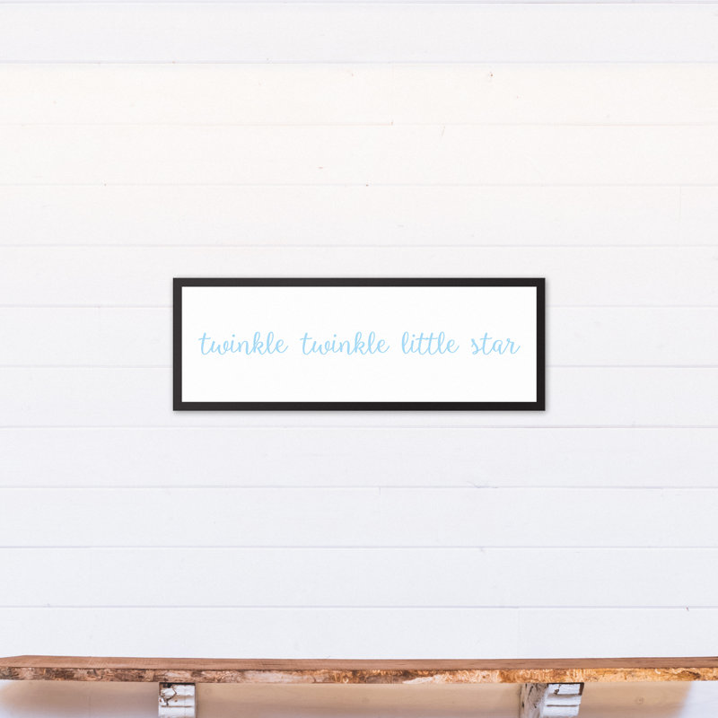 Décoration murale pour enfants Bruning Twinkle Twinkle Little Star, Bleu, Toile tendue, H 12 po x l 36 po x P 1,25 po