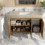 Meuble-lavabo moderne (avec meuble-lavabo et lavabo) avec rangement, bois