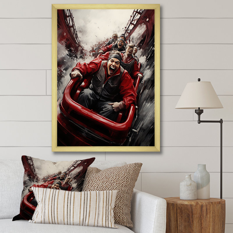 «Luecinda Rollercoaster Thrill Seekers Delight II», reproduction sur toile, H 32 po x l 24 po x P 1 po, Encadrement doré